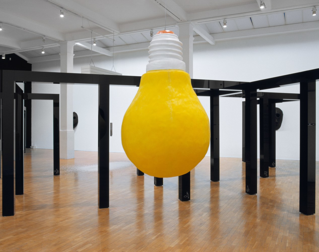 Installation view of sculptures by Ugo Rondinone