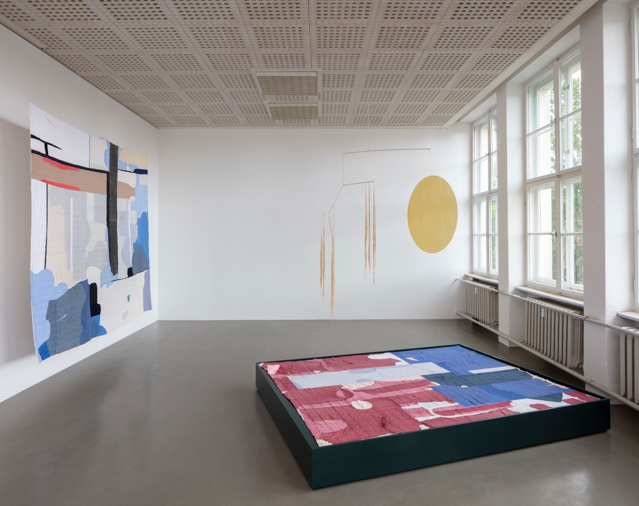 Installation view, Martin Boyce &amp;amp; Arrange Whatever Pieces Come Your Way, The Day Before Sewn into Sleep, Haubrok Foundation, Berlin, 2024&amp;nbsp;