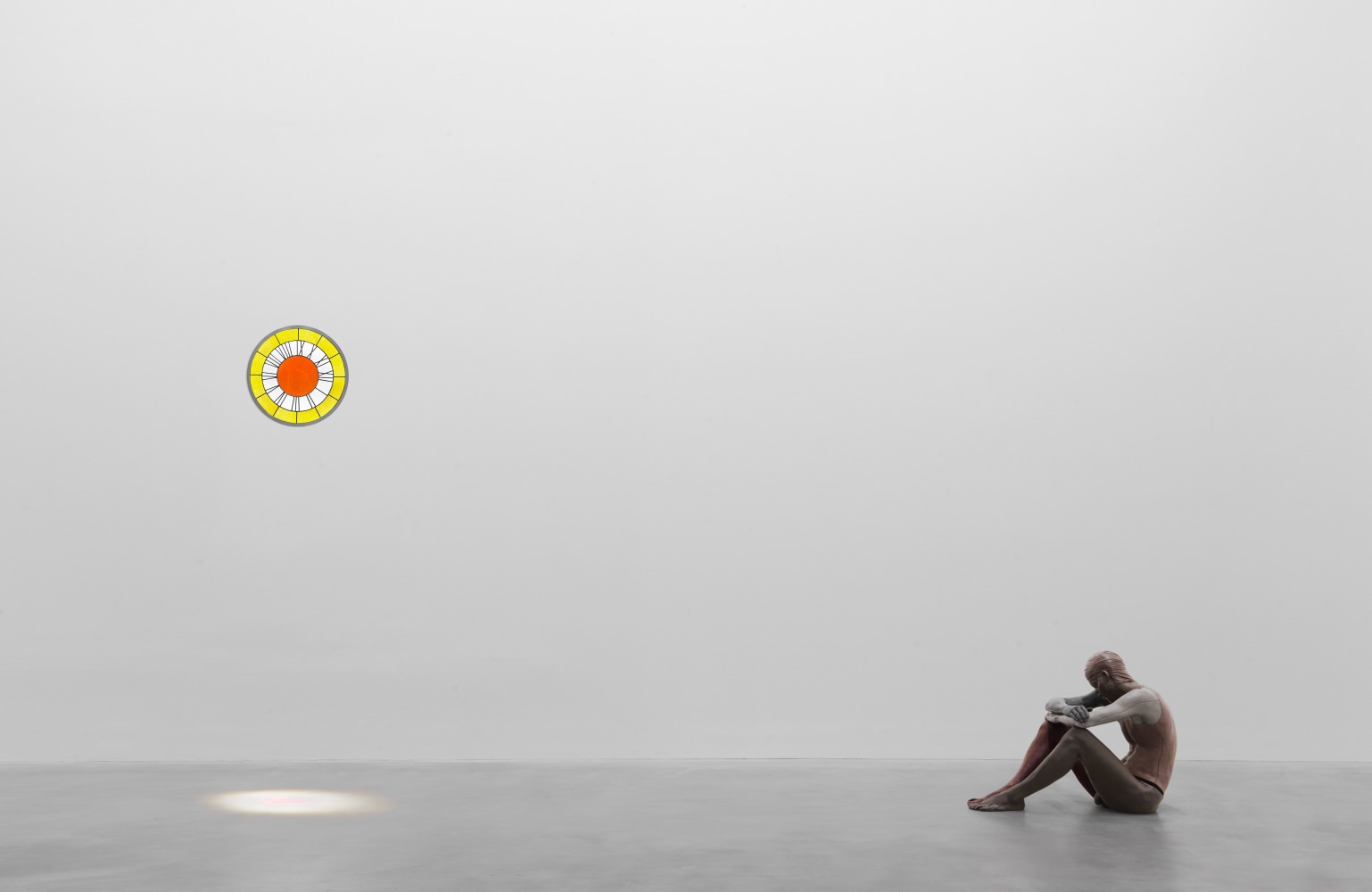 Installation view of sculptures by Ugo Rondinone