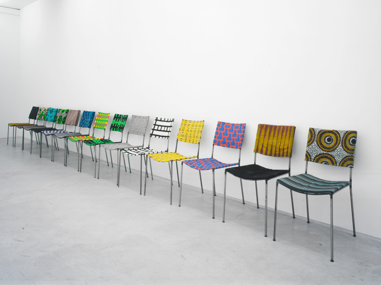 Installation view of Franz West sculptures exhibition