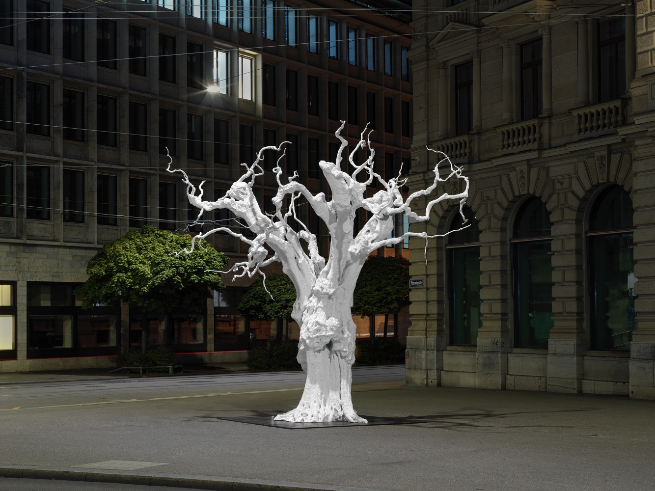 Installation view of sculpture by Ugo Rondinone