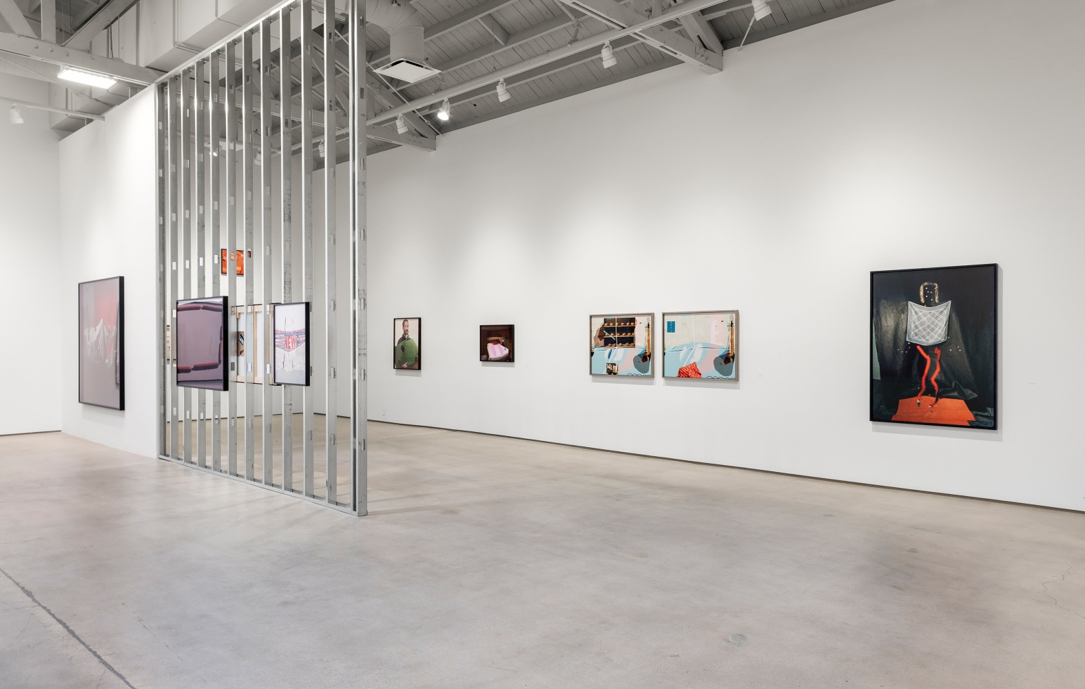 Installation view of Works by Lucas Blalock
