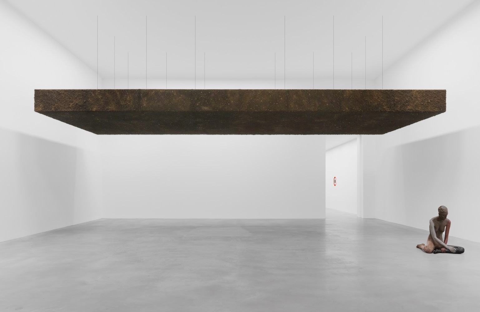 Installation view of sculptures by Ugo Rondinone