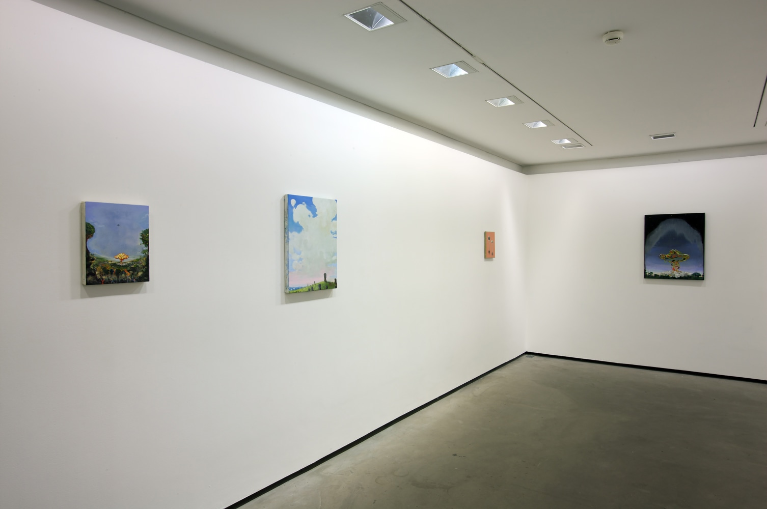 Installation view of paintings by Verne Dawson