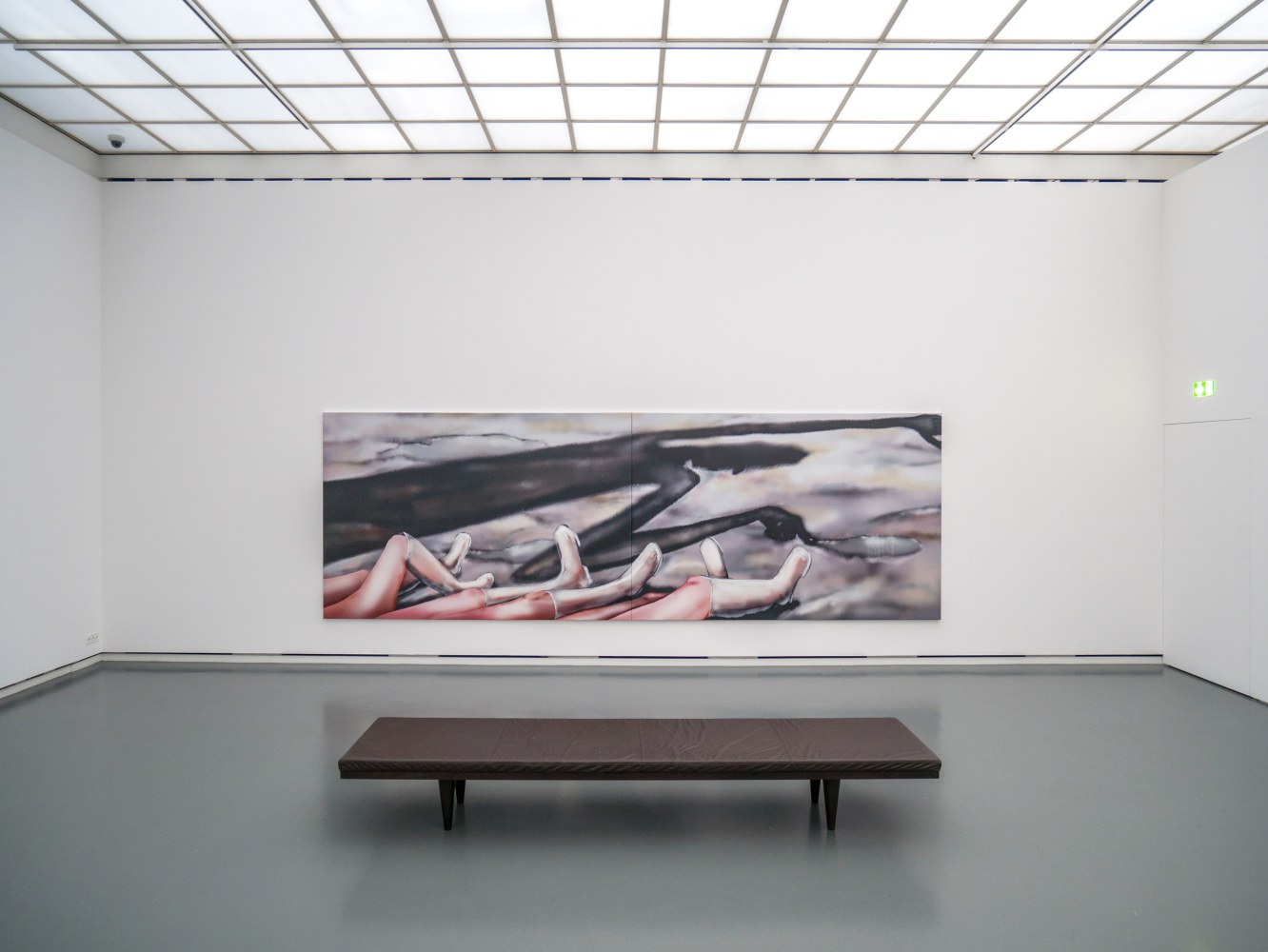 Installation view of Louisa Gagliardi paintings and scultptures