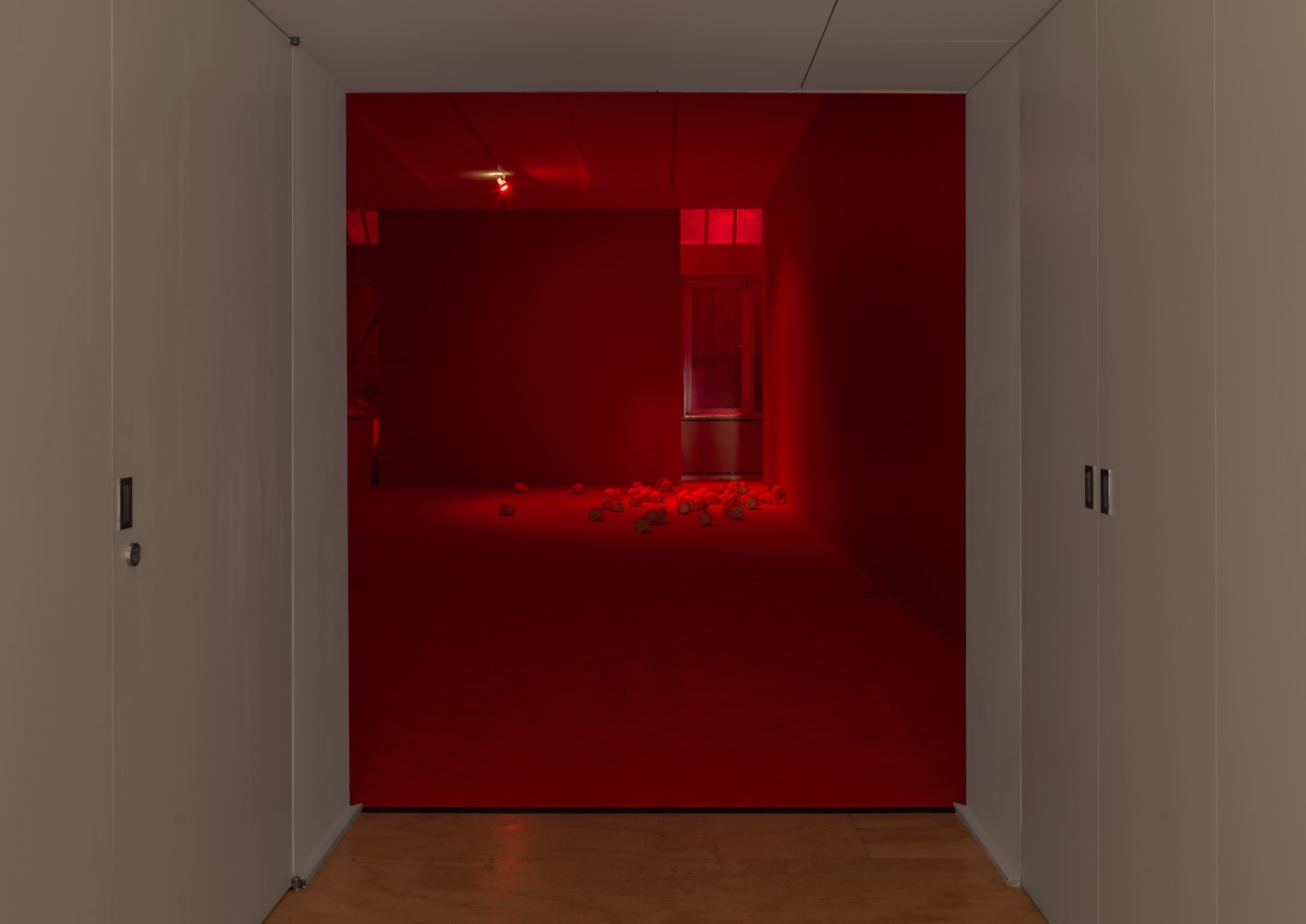 Installation view of Douglas Gordon film and installation exhibition