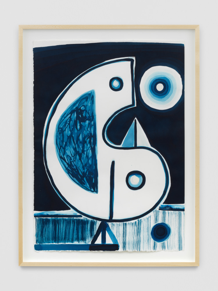 blue drawing of birds by Austin Eddy