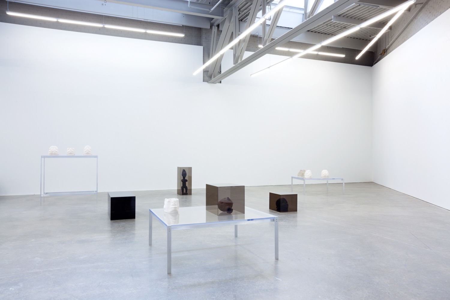 Installation view of sculptures by Matthew Angelo Harrison