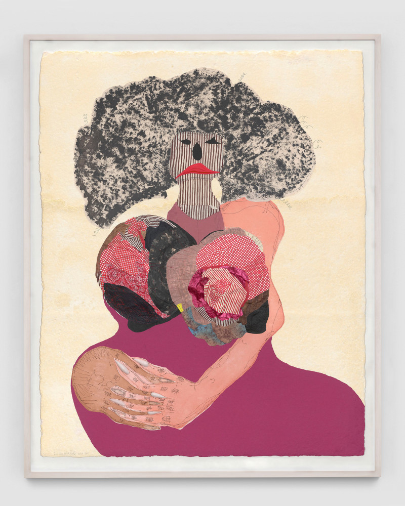 TSCHABALALA SELF

The Refusal

2023

Collage with silkscreen, etching, cut paper, cast paper, cast resin, thread, and laser engraving on water colored, handmade paper

Ed. 10/15 + 4 AP / 4 PP / 1 BAT

Sheet 152.5 x 122 cm / 60 x 48 in

Frame 166.5 x 134.5 x 12 cm / 65 5/8 x 52 7/8 x 4 3/4 in

SELF 58950