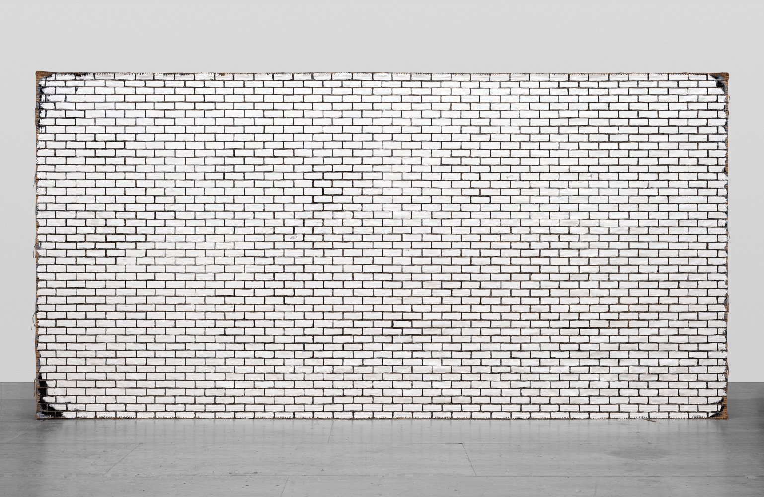 Wall painting by Ugo Rondinone, vierteraprilzweitausendundneunzehn 2019 Oil on burlap, wood 300 x 600 x 59 cm / 118 1/8 x 236 1/4 x 23 1/4 in