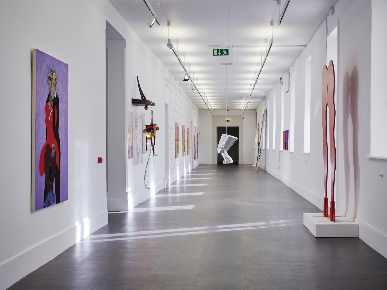 Installation view of painting by Tschabalala Self