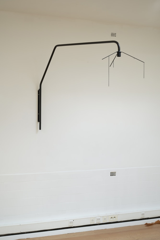 Installation view of sculptures by Martin Boyce