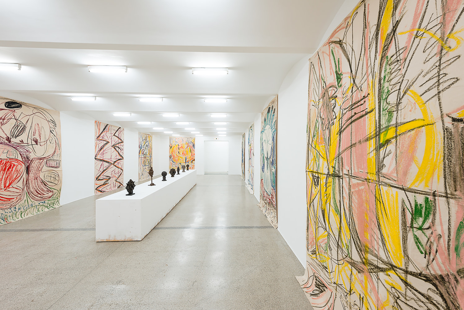 Installation view of various works by different artists