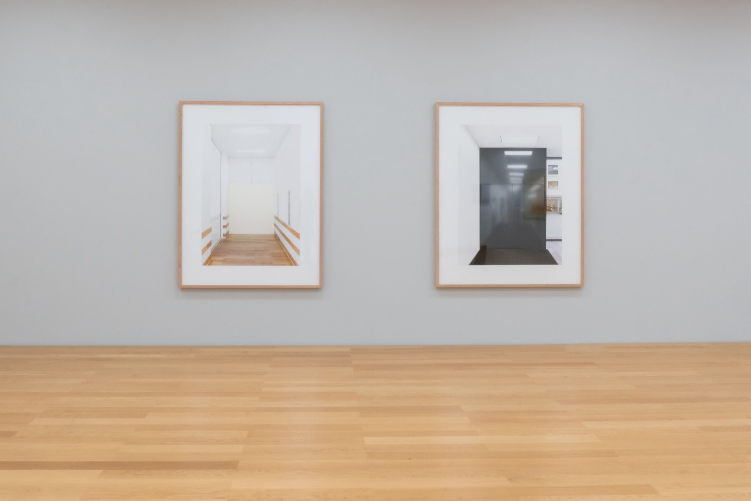 installation view of photographs by Candida Höfer