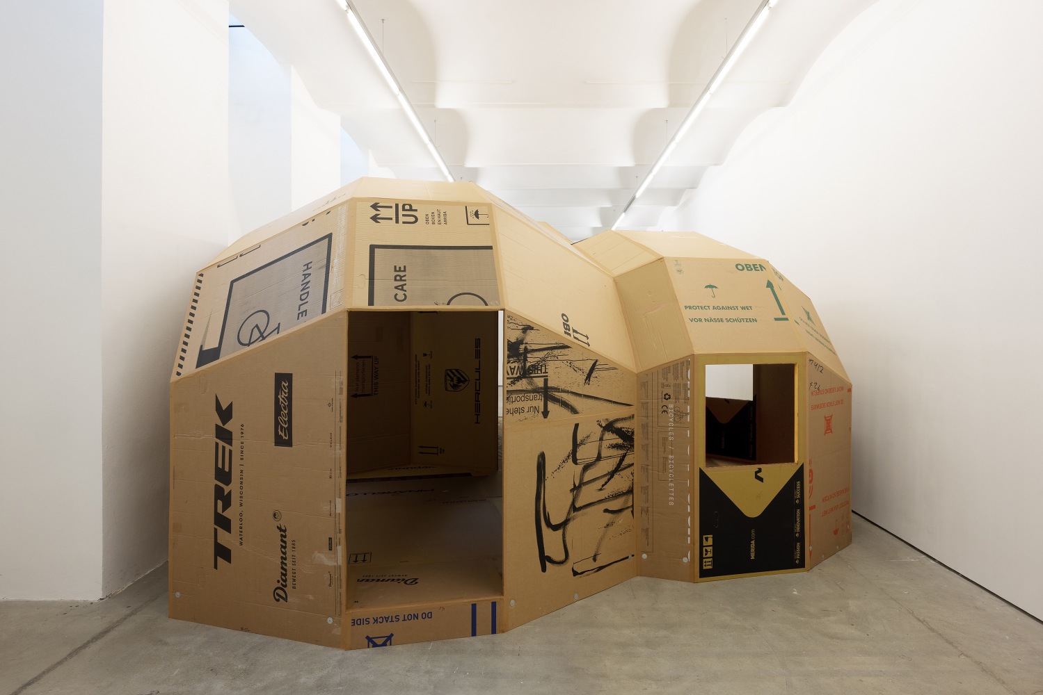 Installation view, Oscar Tuazon, Words for Water, FJK3, Vienna, 2024