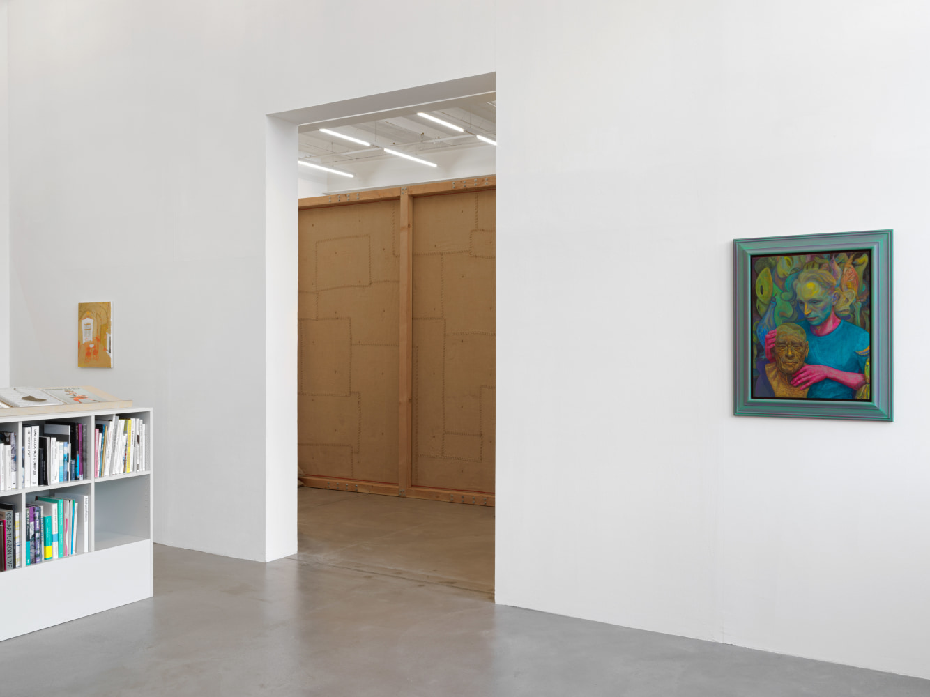 Installation view of group painting and sculpture exhibition