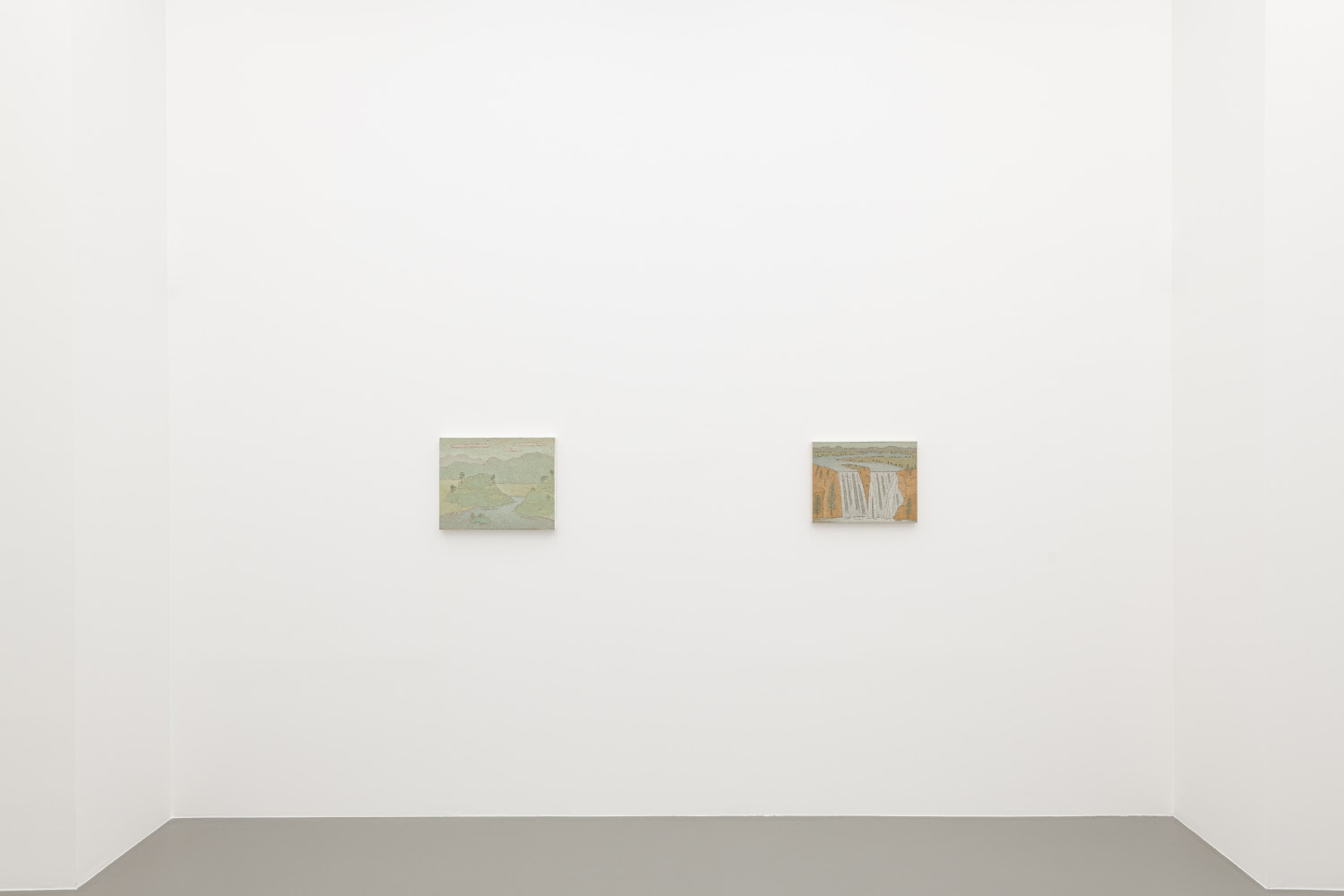 installation view of paintings and drawings by John Dilg