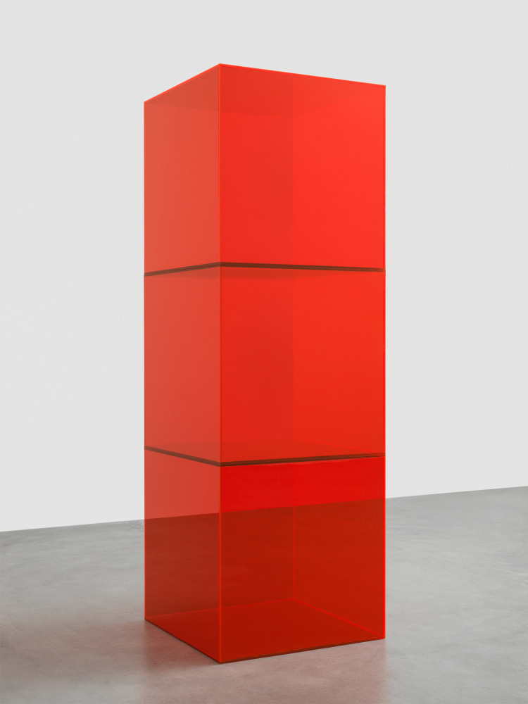 GERWALD ROCKENSCHAUB
3 Acrylglasw&amp;uuml;rfel, Lisarot
2002
Acrylic; 3 partsx
Total dims. 210 x 70 x 70 cm / 82 5/8 x 27 1/2 x 27 1/2 in
ROCKE25714