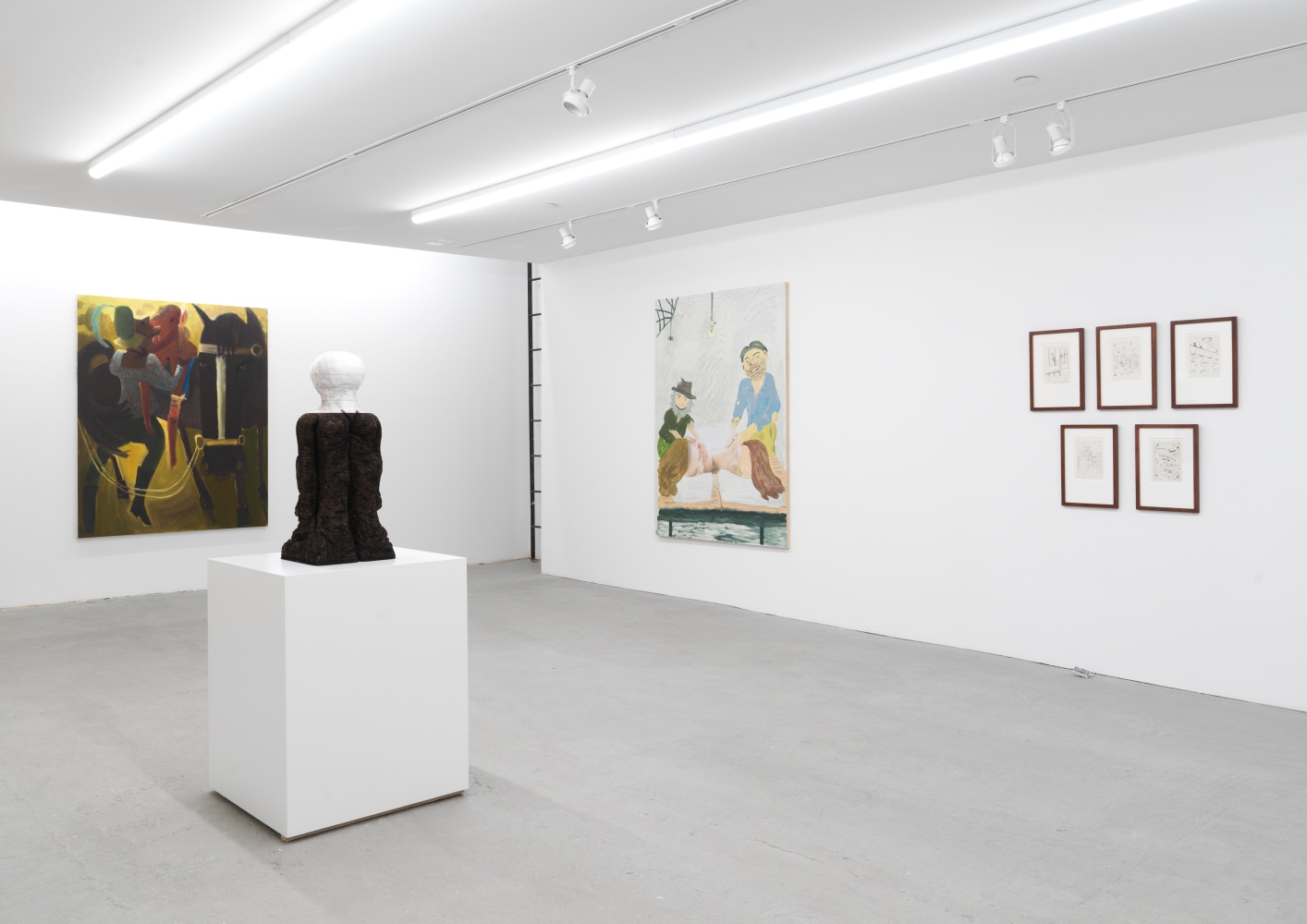 Installation view of group painting, sculpture, photography, and drawing exhibition
