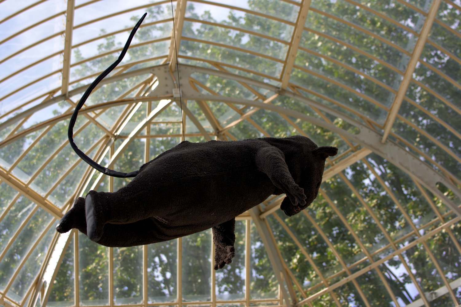 Installation view of sculptures by Peter Fischli and David Weiss