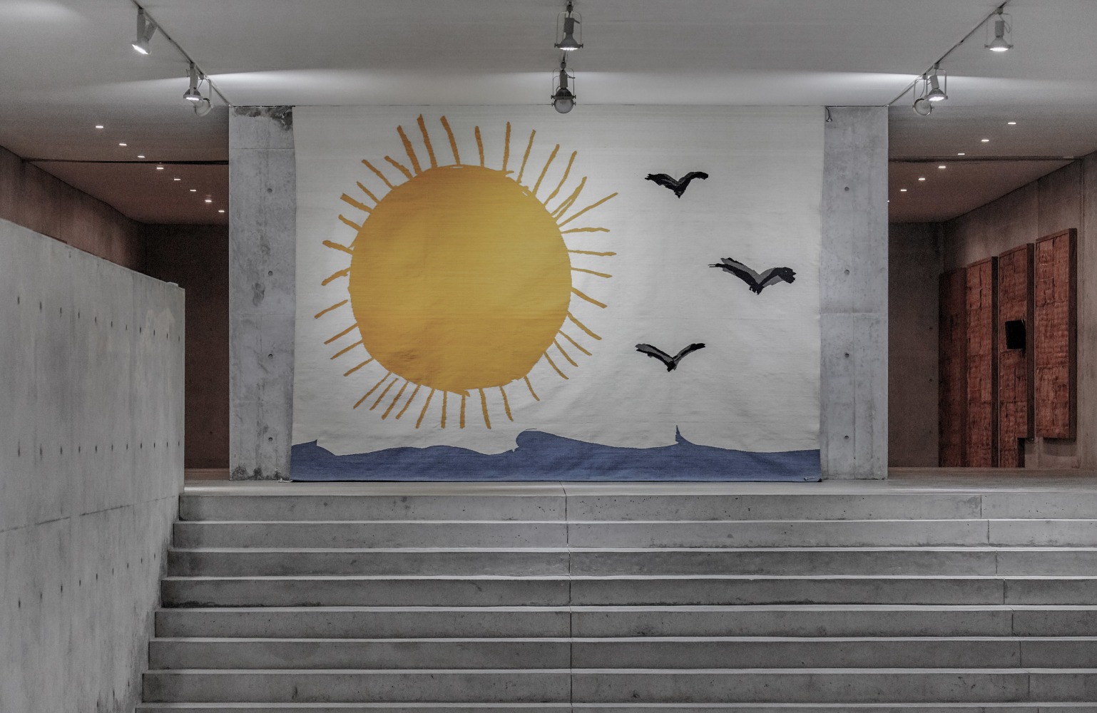 Installation view of painting by Ugo Rondinone