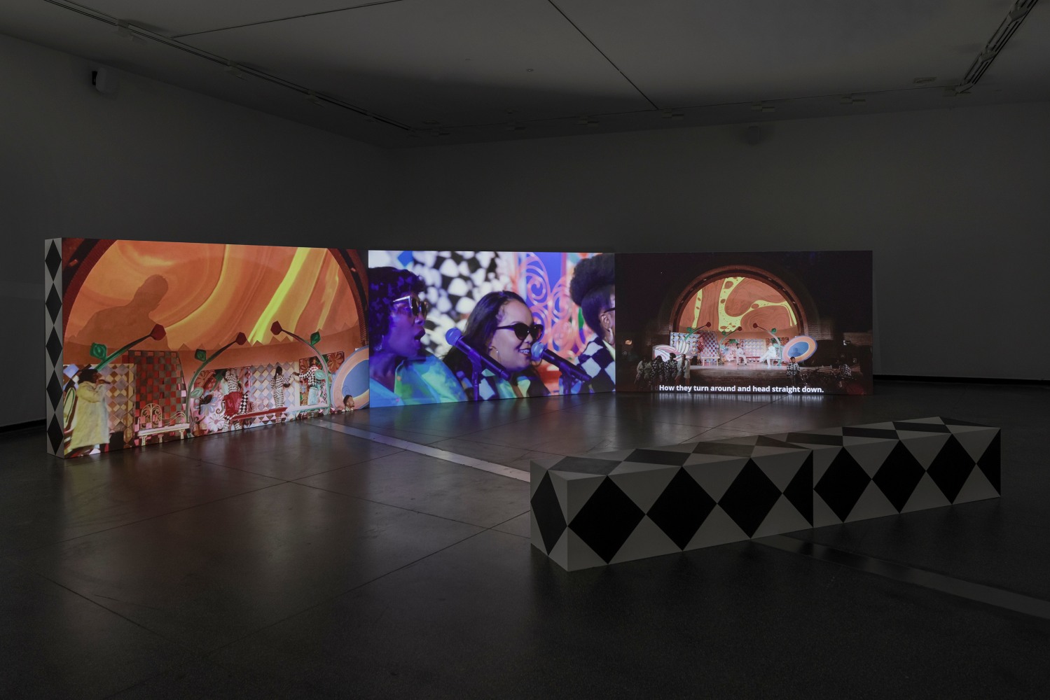 Installation view, Tschabalala Self, Skin Tight, Australian Centre for Contemporary Art, Melbourne, 2025