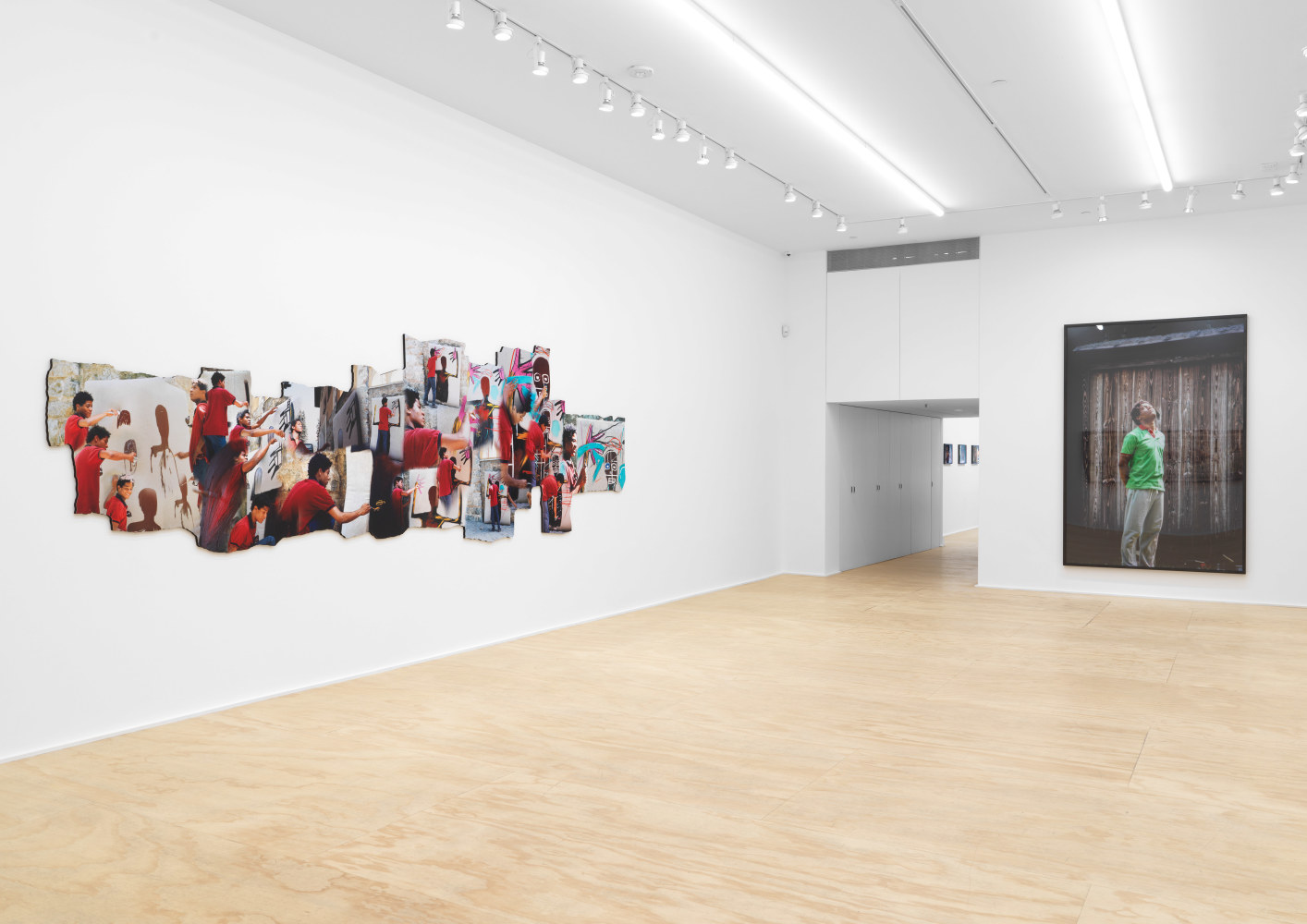 Installation view of photographs by Lee Jaffe