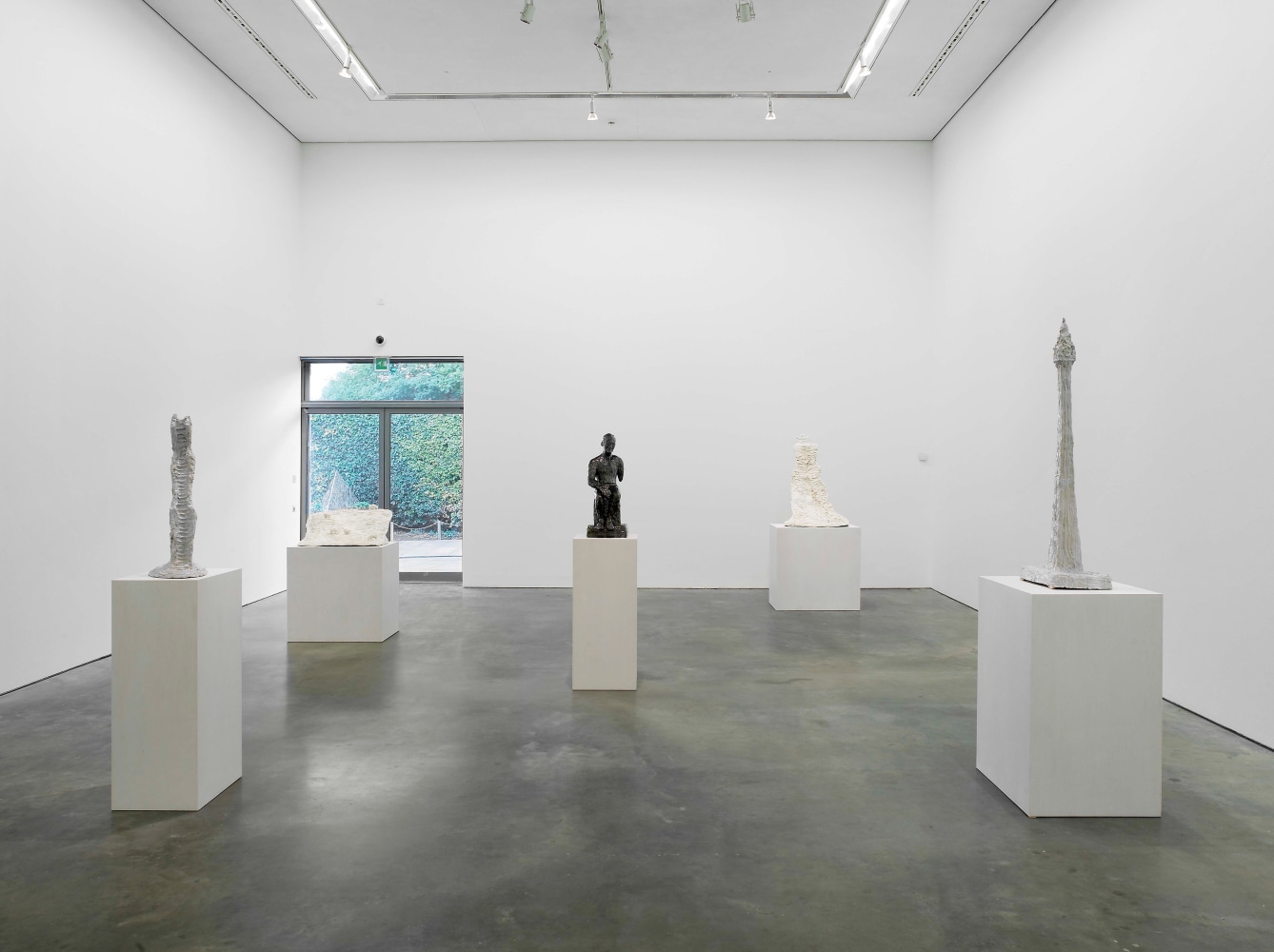 Installation view of sculptures by Andrew Lord