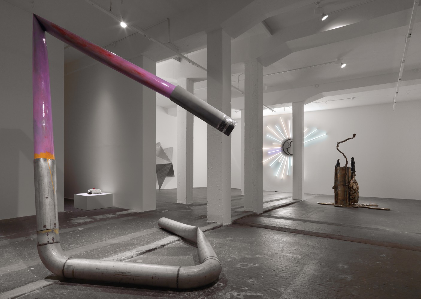 Installation view of Mark Handforth sculptures exhibition