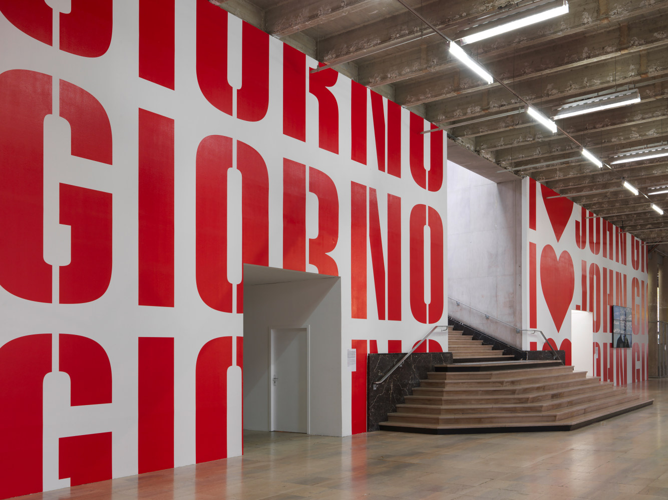Installation view of works by John Giorno