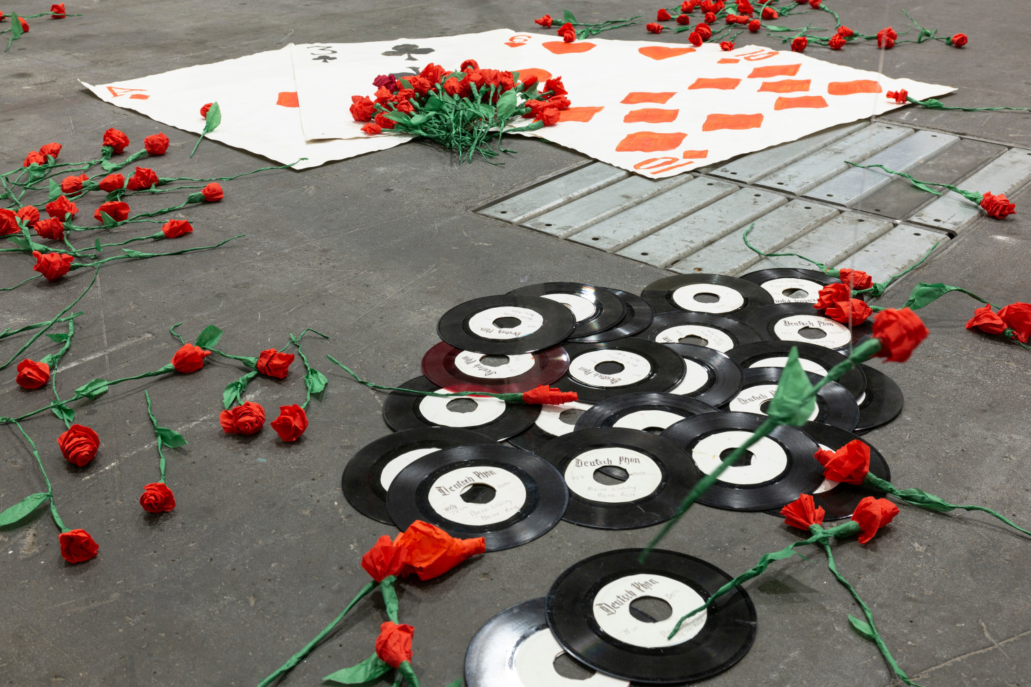 Installation view, Karen Kilimnik,&amp;nbsp;The Joker Episode of The Avengers, Art Basel Unlimited, Basel, 2024