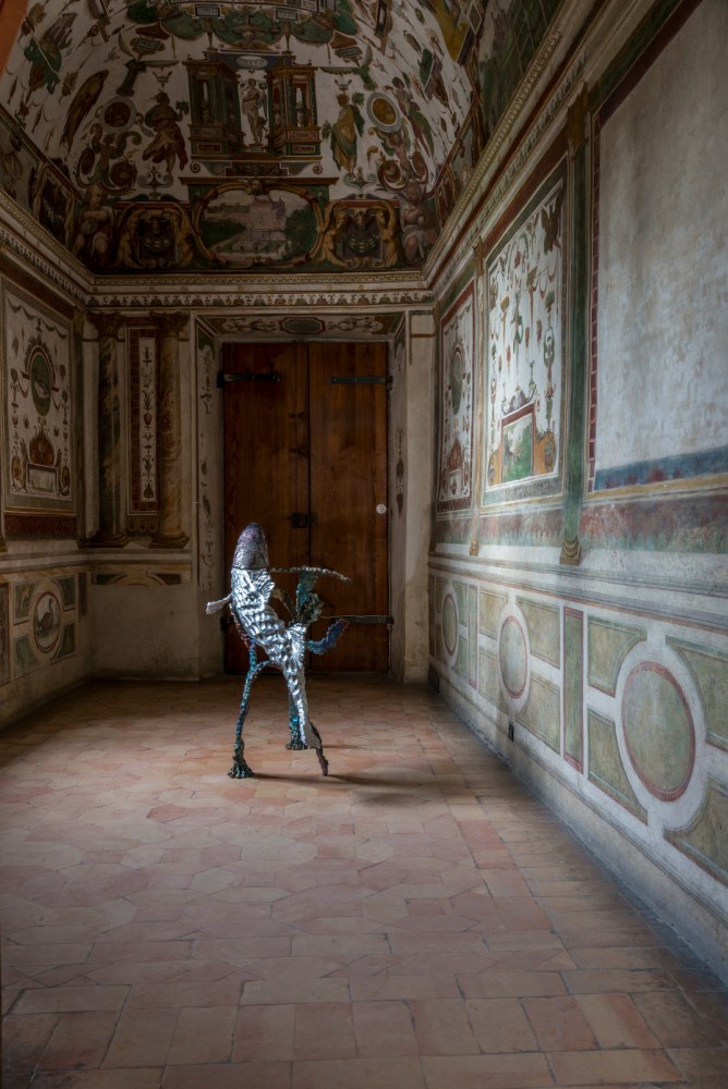 Installation view of sculpture by Jean-Marie Appriou