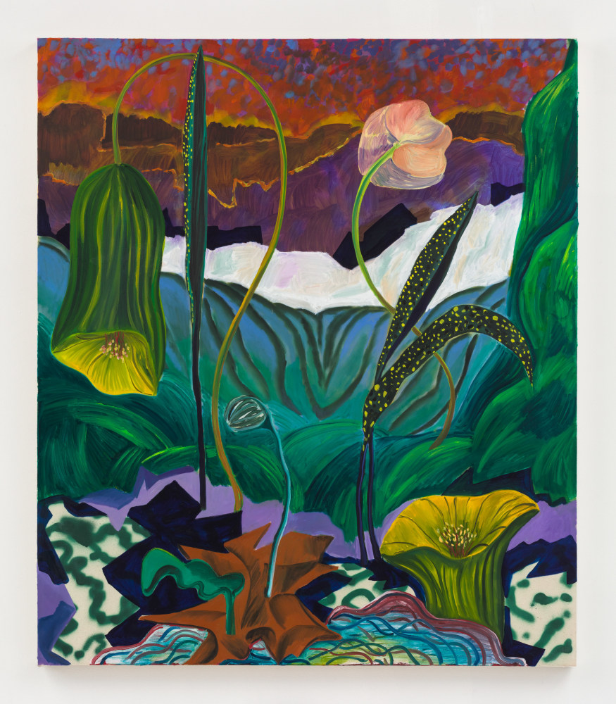 Shara Hughes A Turbulent Year 2020 Oil and acrylic on canvas 172.5 x 152.5 cm / 68 x 60 in