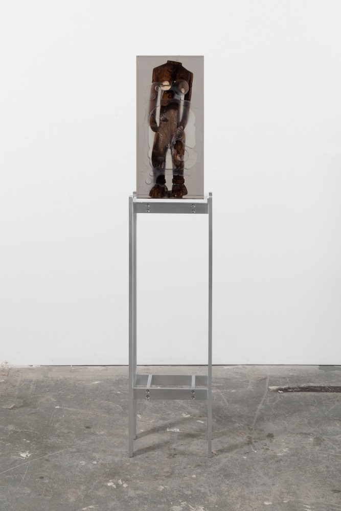 Scarification of the Spirit Body

2023

Female figure from Bamara tribe, polyurethane resin, stainless steel,

anodized aluminum

Sculpture 51 x 24 x 13.5 cm / 20 1/8 x 9 1/2 x 5 1/4 in

Pedestal 110 x 32 x 20 cm / 43 1/4 x 12 5/8 x 7 7/8 in

&amp;copy; Matthew Angelo Harrison