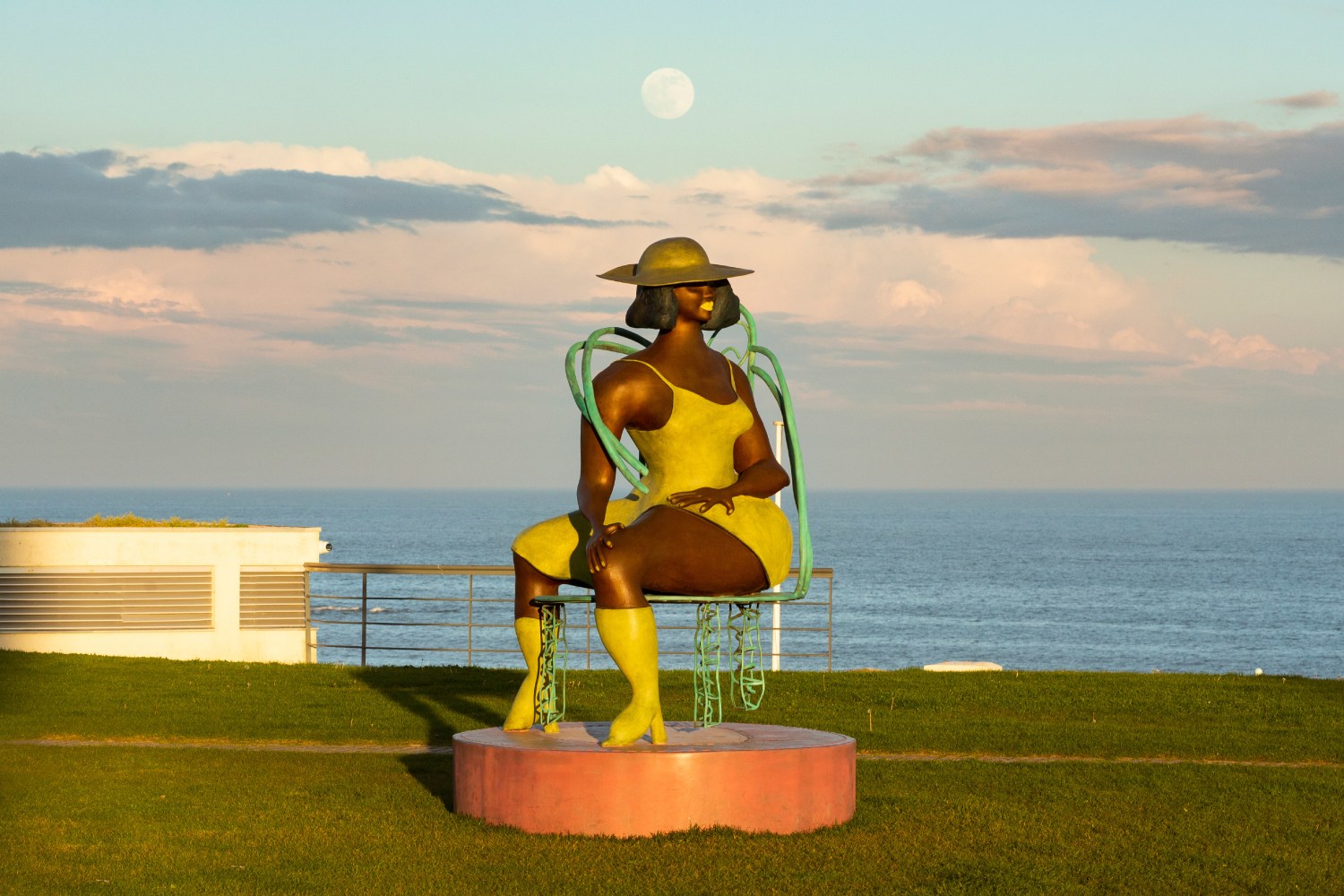 installation view of sculpture by Tschabalala Self