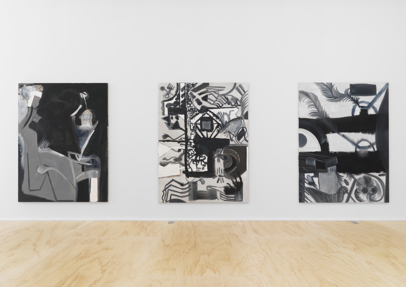 Installation view of Tobias Pils paintings exhibition