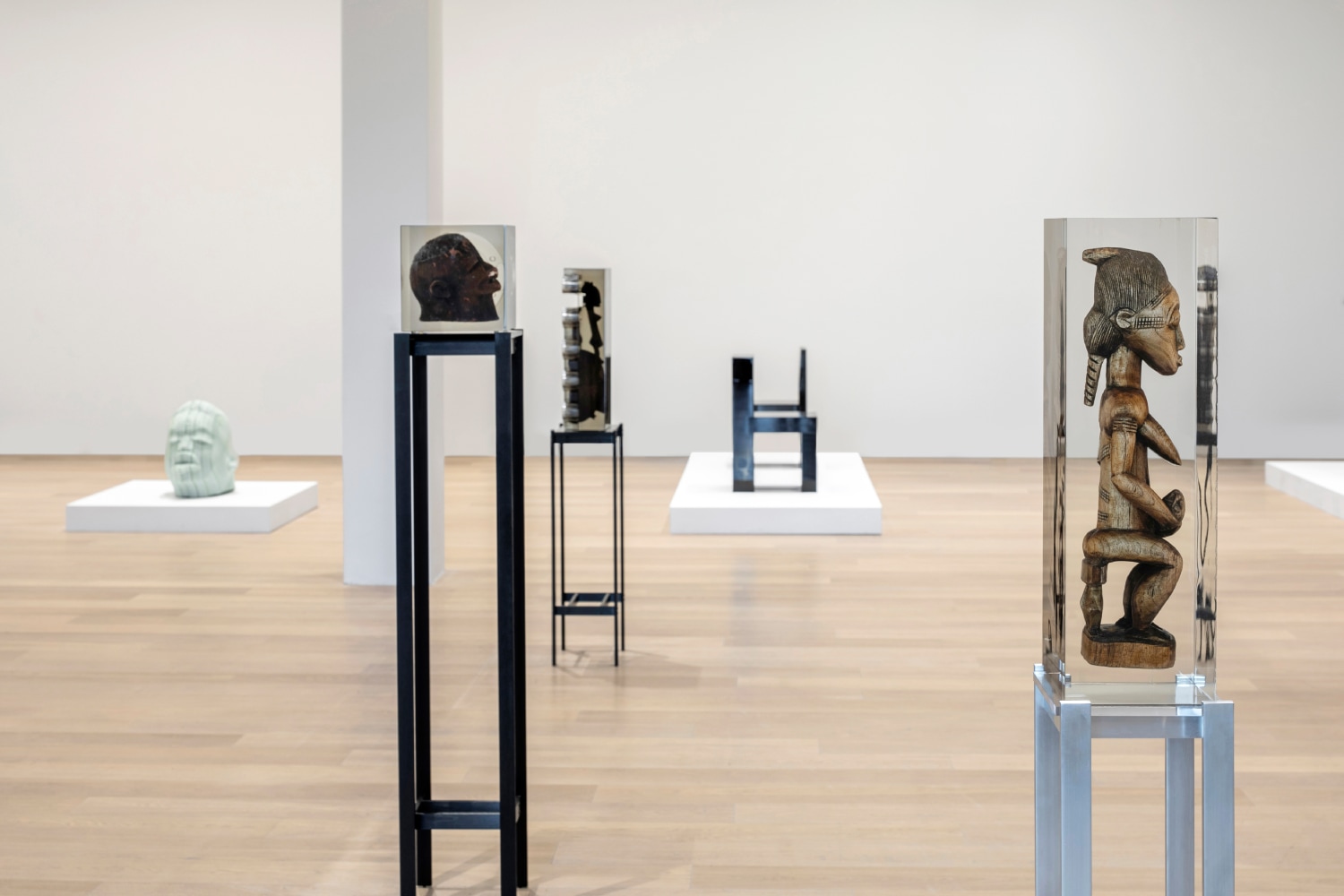 Installation view of sculptures by Matthew Angelo Harrison