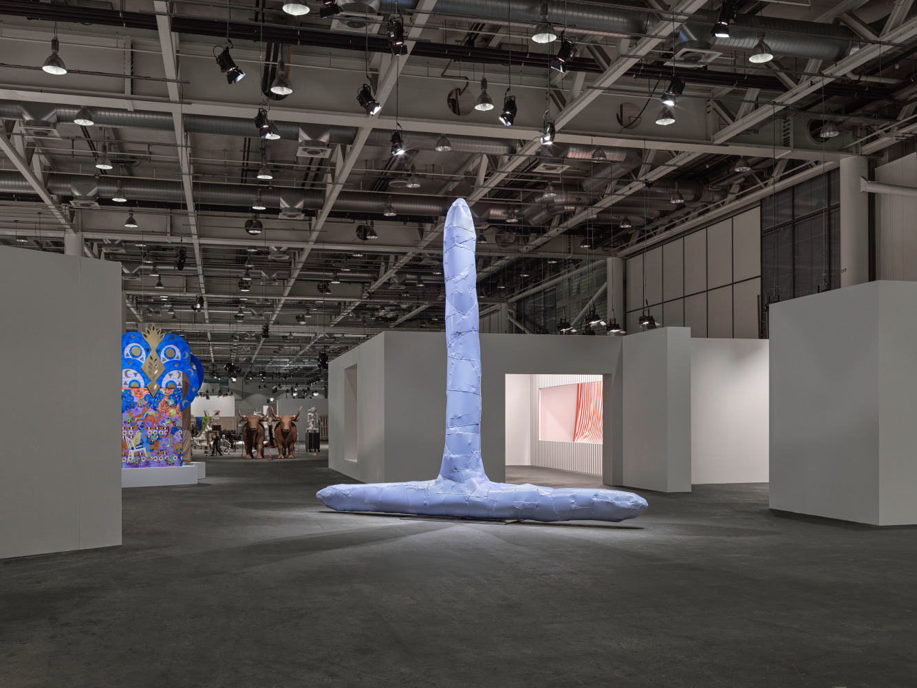Installation view, Franz West, Verkehrtes T, Galerie Eva Presenhuber, Art Basel Unlimited, Basel, 2025