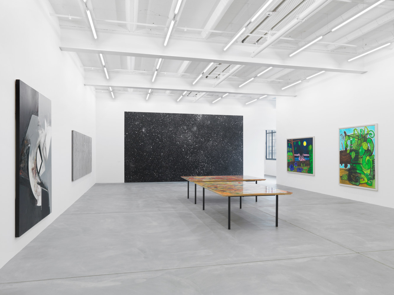 Installation view of paintings group exhibition