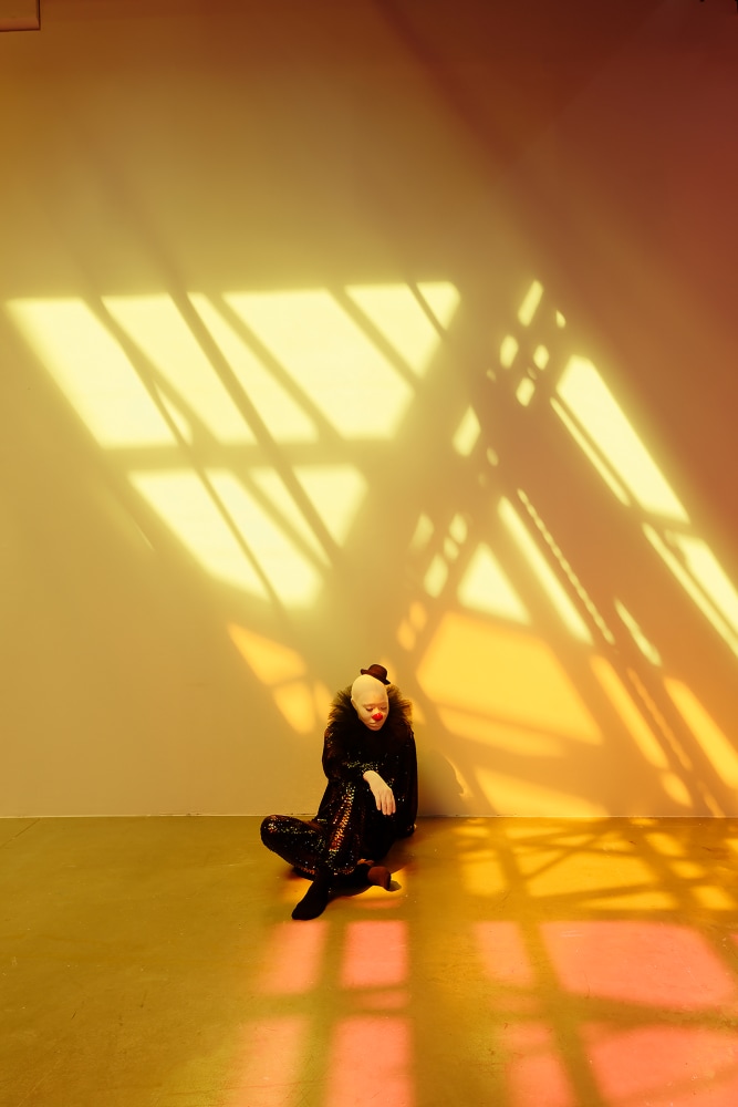 Installation view of sculptures by Ugo Rondinone