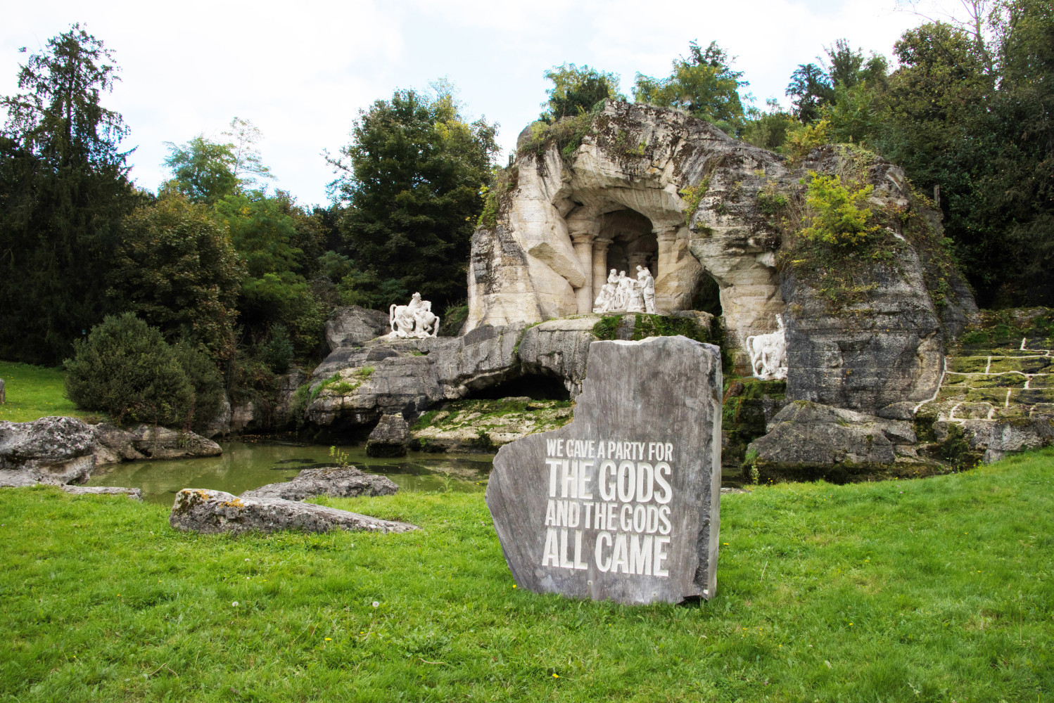 Installation view of sculpture by John Giorno