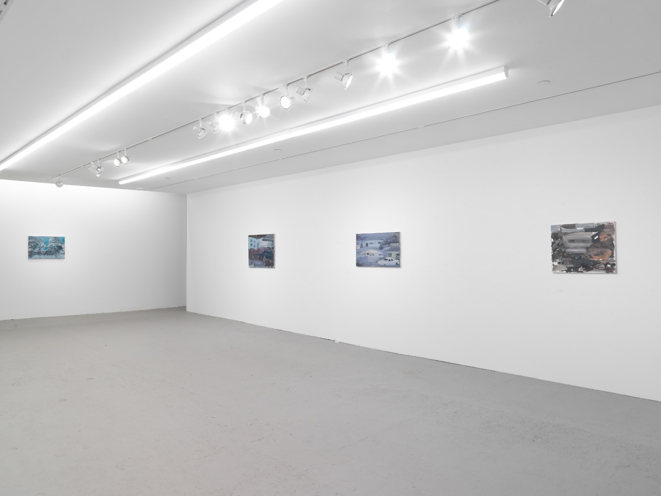 installation view of paintings by David Deutsch