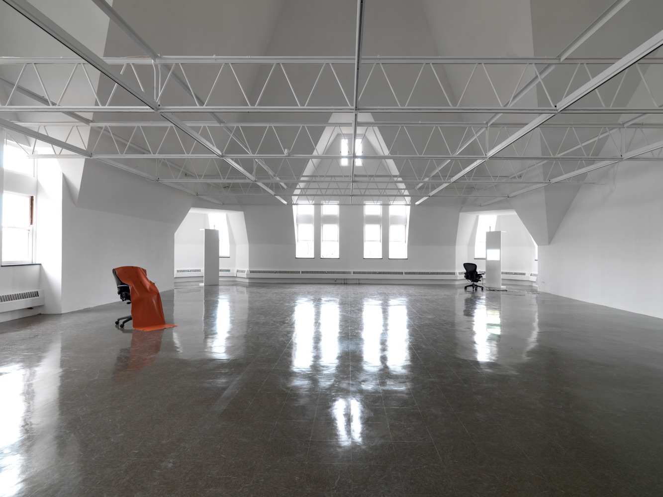 Installation view of works by Trisha Donnelly