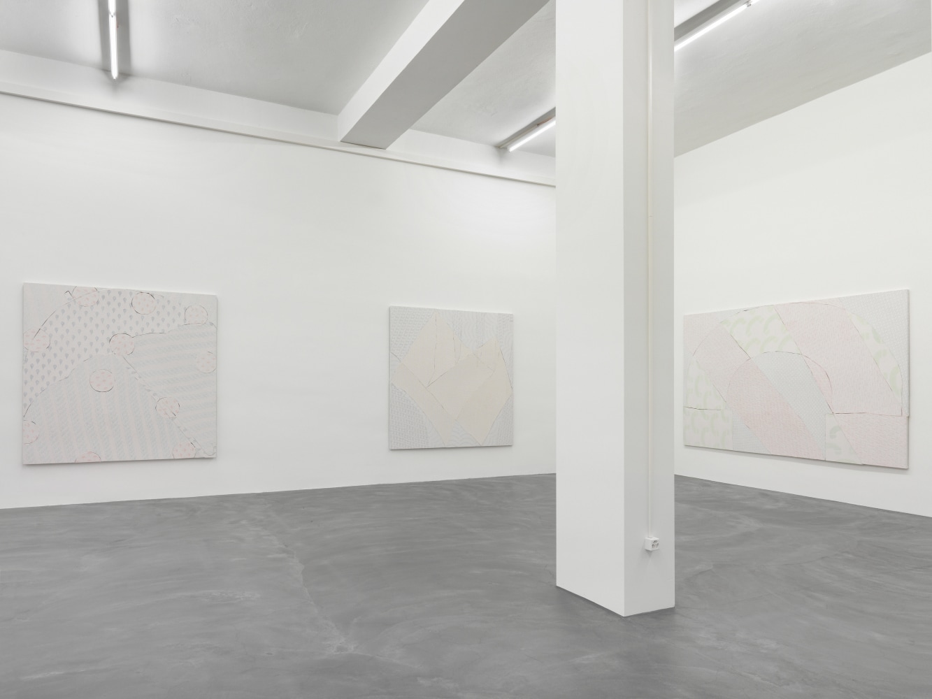 Installation view of Wyatt Kahn wall reliefs