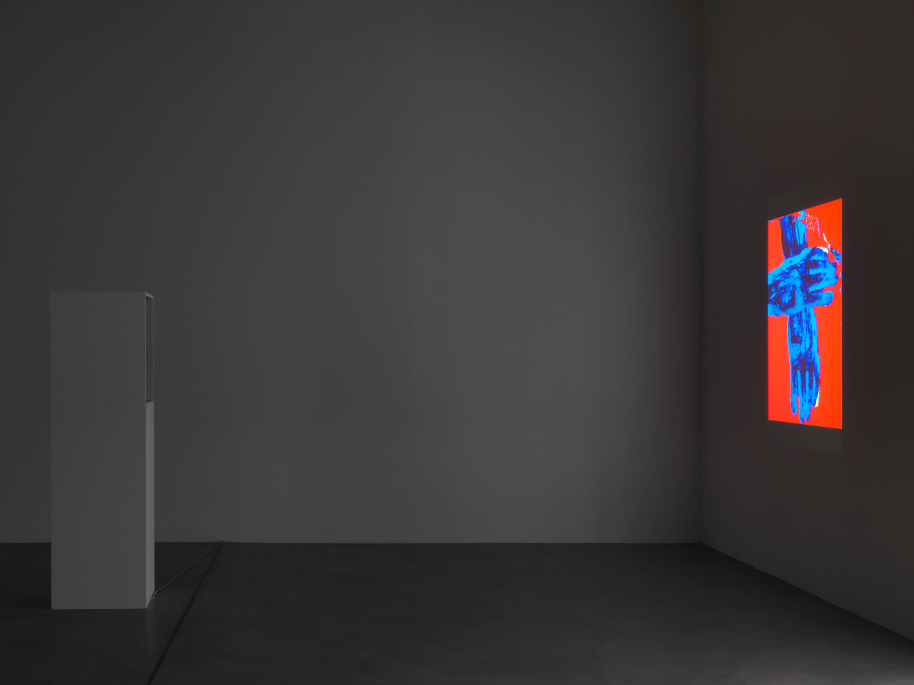 Installation view of Trisha Donnelly light and film installations