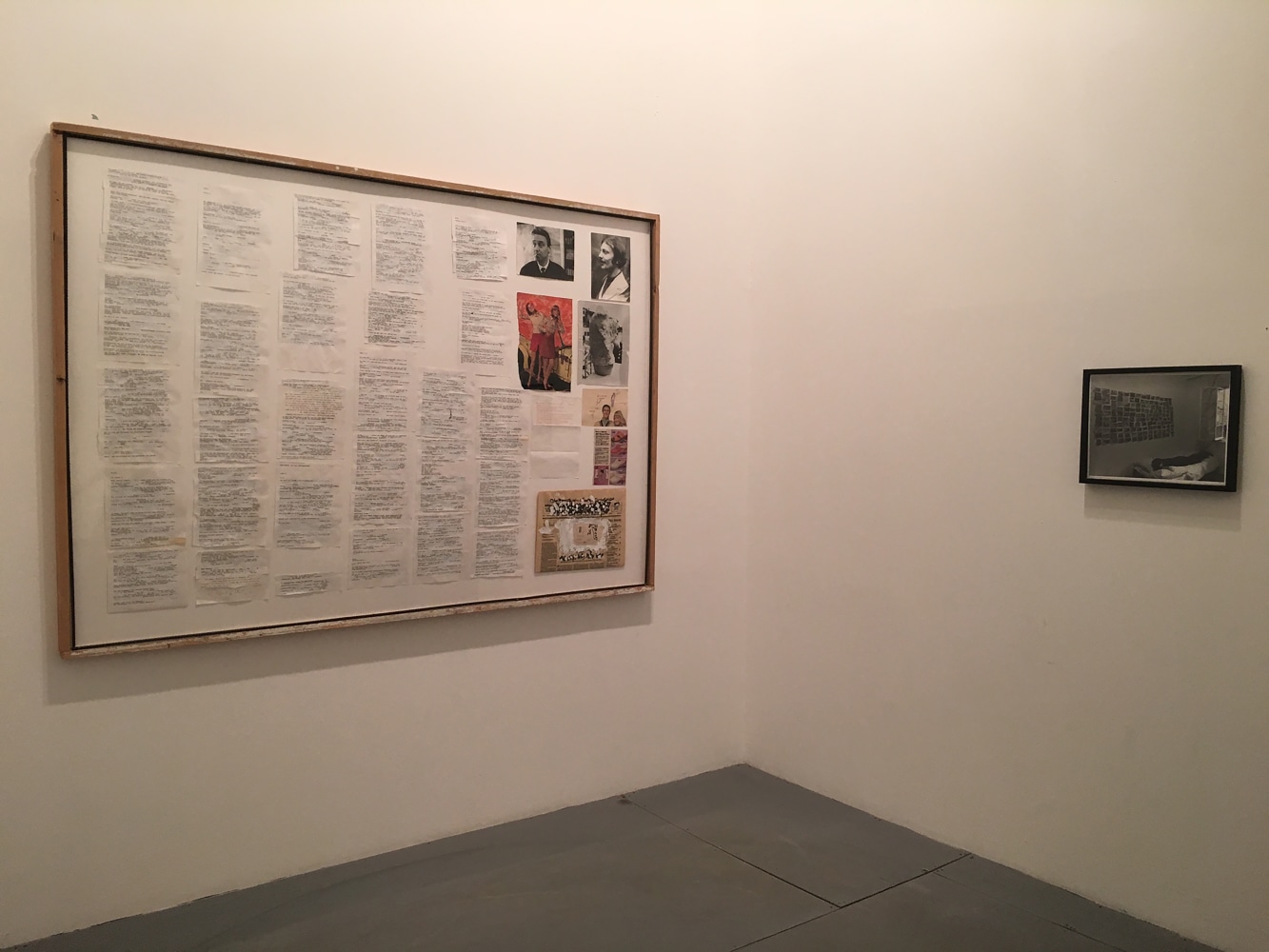 Installation view of works by Franz West