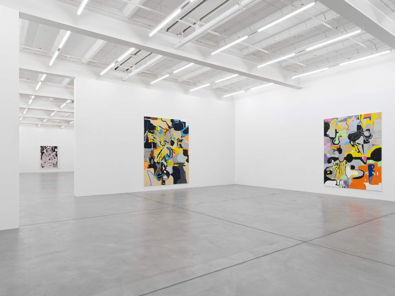 Installation view of Michael Williams paintings exhibition