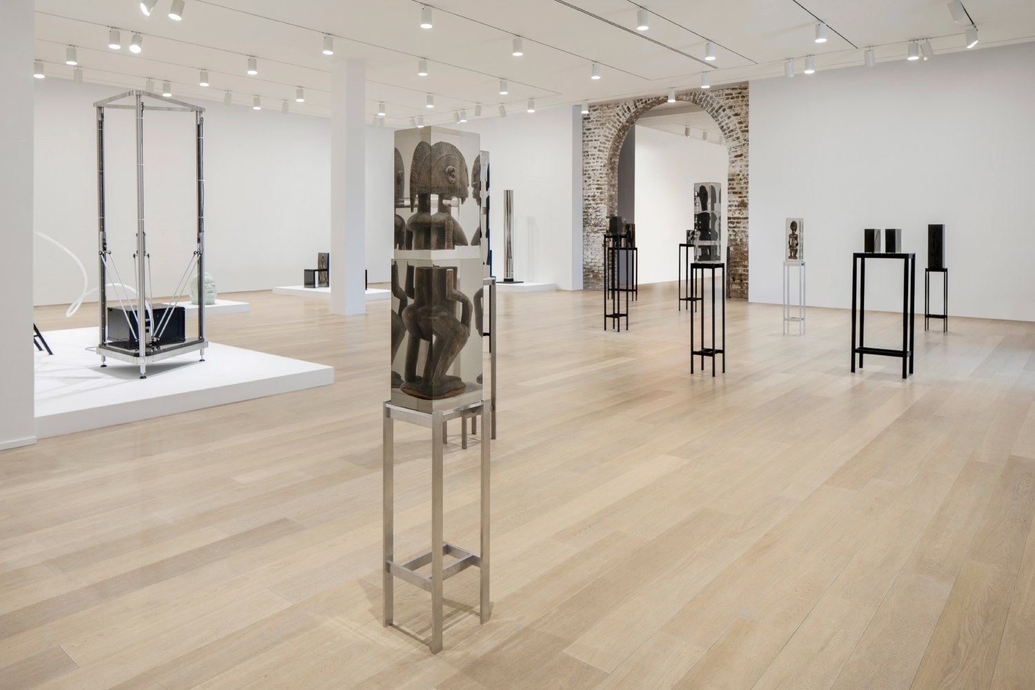 Installation view of sculptures by Matthew Angelo Harrison