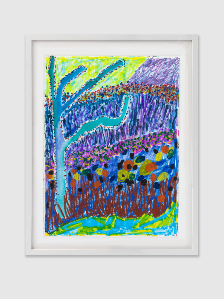 LITTLE DANCES 2020 Mixed media on paper  Image 38 x 28 cm / 15 x 11 in Frame 48 x 38 x 3.5 cm / 18 7/8 x 15 x 1 3/8 in