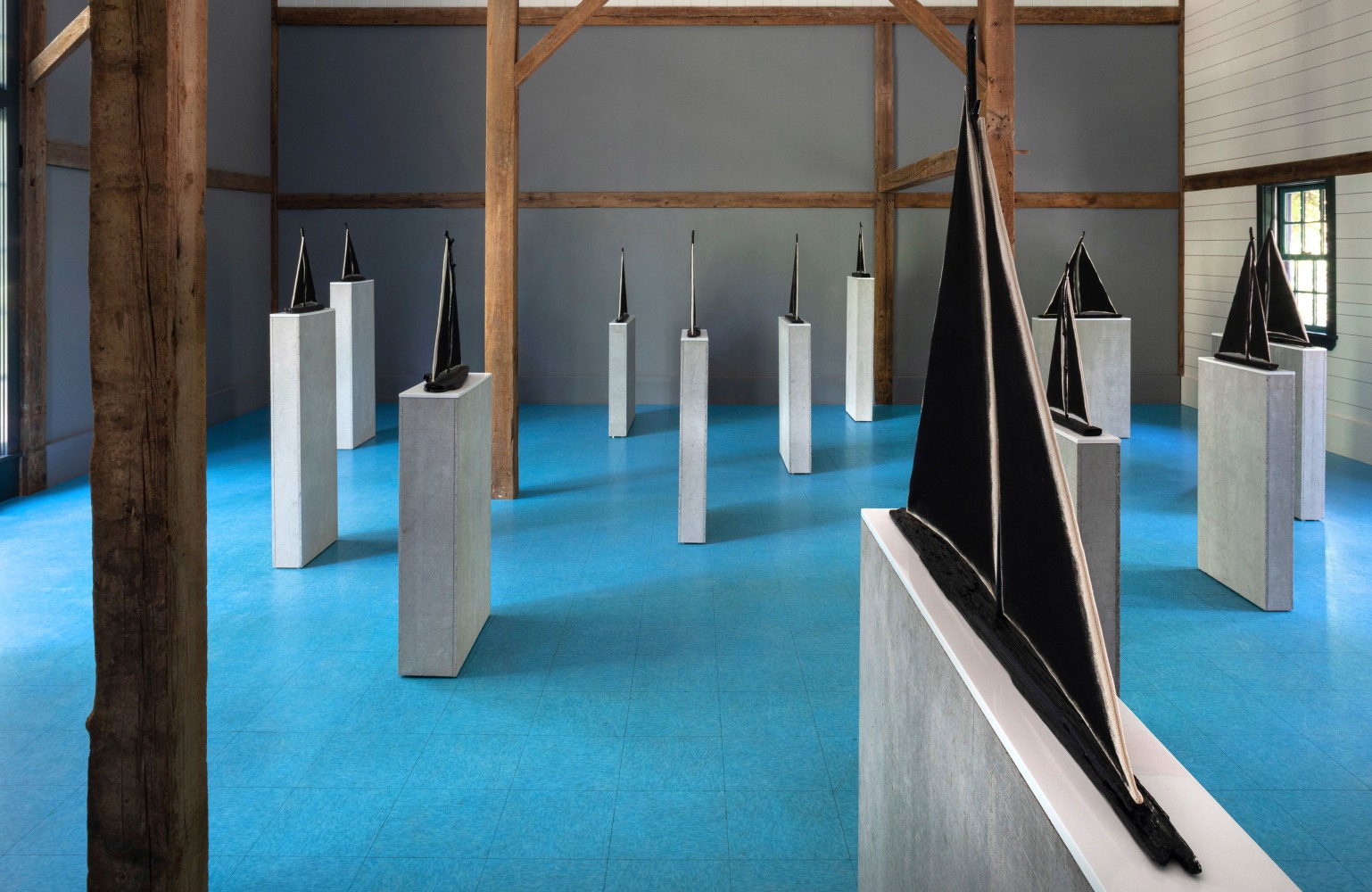 Installation view, Ugo Rondinone, sculpting wind, The Madoo Conservancy, Sagaponack, 2025